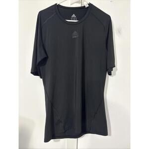 Adidas Men Game-day Shirts Running Blk T-Shirt Tee Casual GYM Top Jersey Xlarge